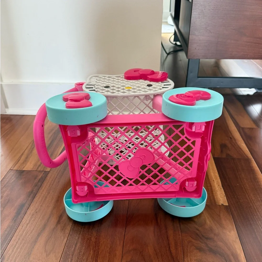 Hello Kitty Sanrio Toy Shopping Cart Stroller Buggy Basket - Picture 10 of 10